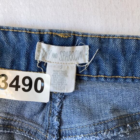 Sky and Sparrow Women Waxed Denim Shorts Jeans Skorts size S, Blue - Picture 7 of 9